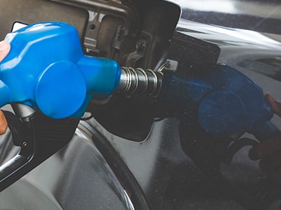 Car being refueled