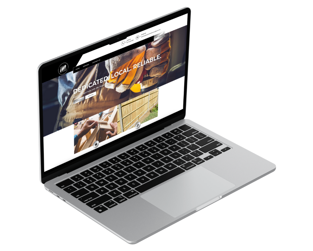 Image of JWL Property Maintenance on a laptop