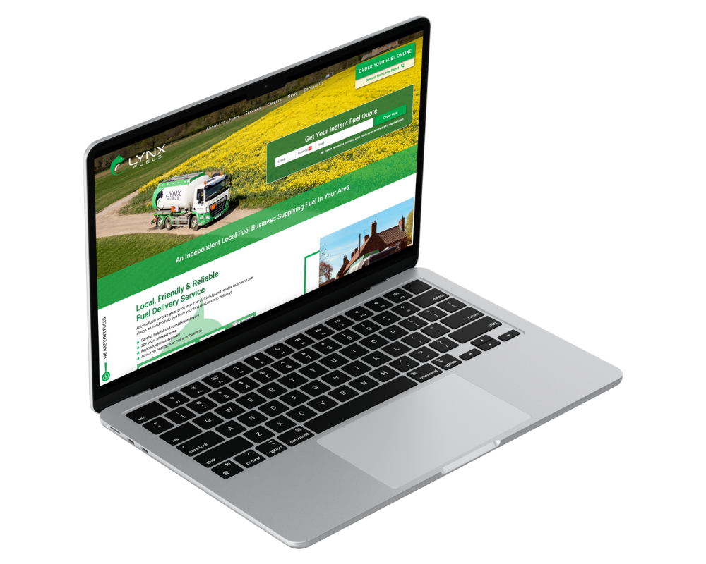 Image of Lynx Fuels on a laptop