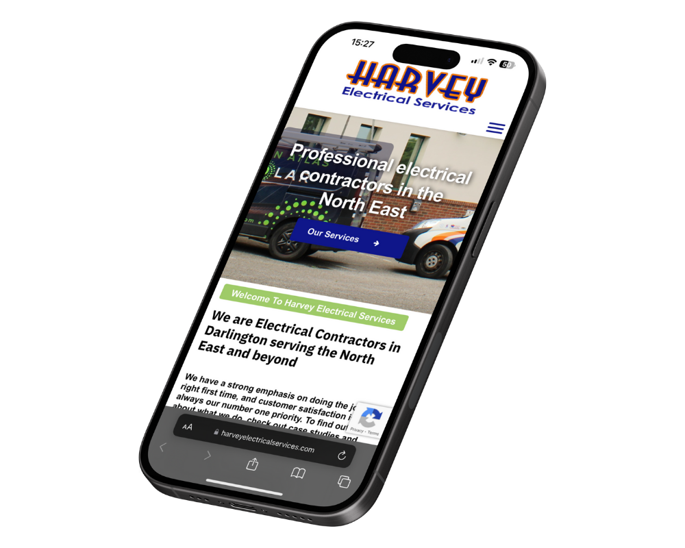 Image of Harvey Electrical Services on a mobile